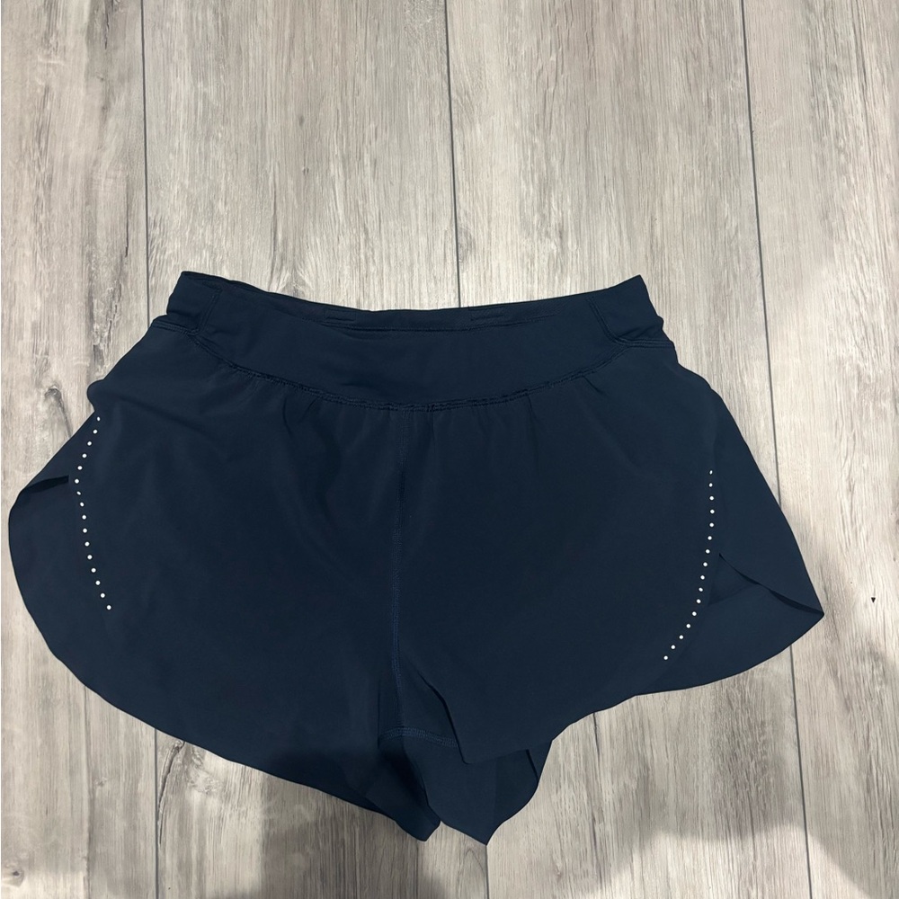 True Navy  Lululemon Fast and Free High Rise Classic Fit split short 3in